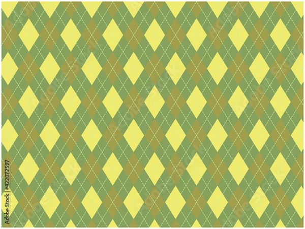 Obraz オーガニック　アーガイル　シームレス　パターン
