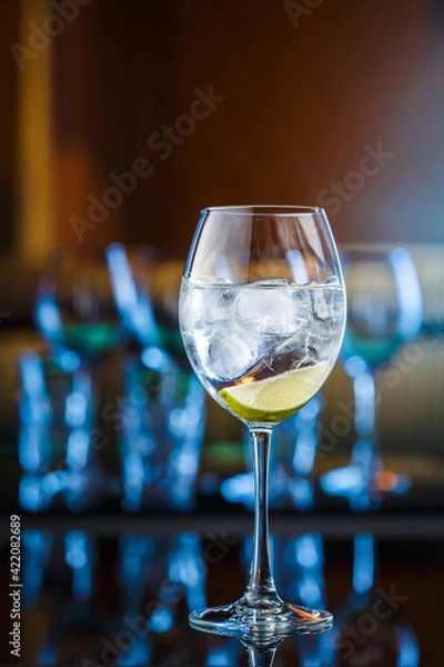 Obraz Iced water with lime