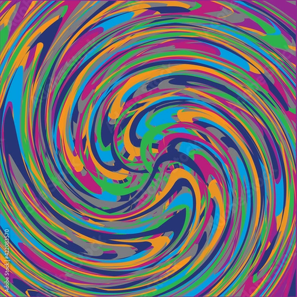 Obraz Abstract liquid spiral paint background
