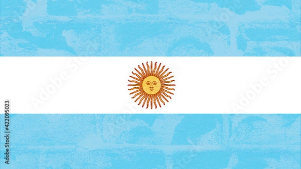 Obraz Wall texture argentinian flag