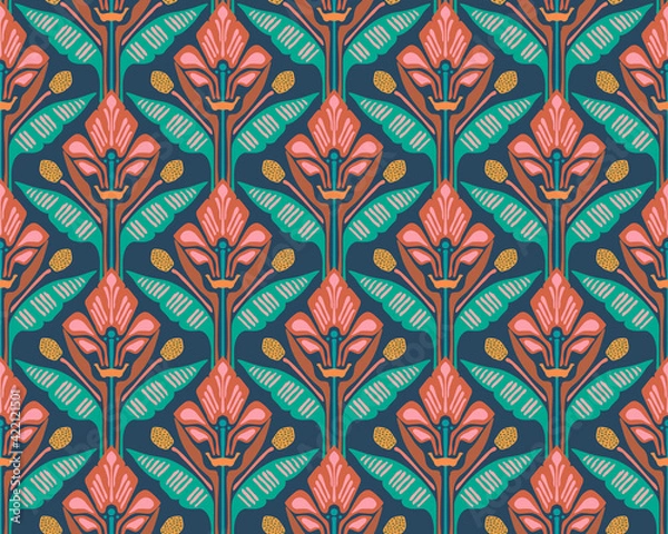 Fototapeta seamless pattern with flowers