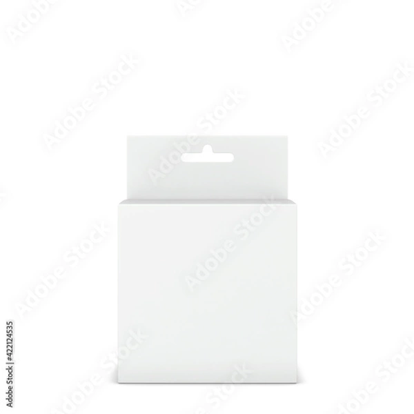 Fototapeta Blank box packaging with hanger mockup