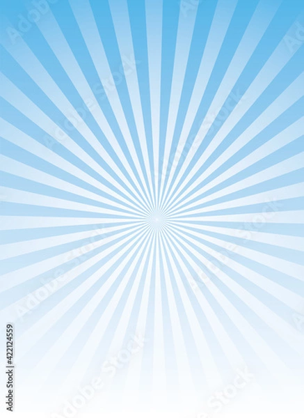 Obraz background_image 広告_背景_バック_ベクター イラスト 集中線 青 水色 空 bright skyblue stripe background image