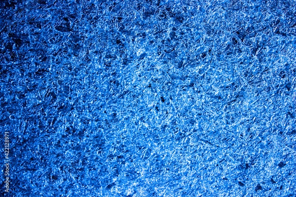 Obraz Abstract glazed background. Blue frozen water. Close up of iced water.