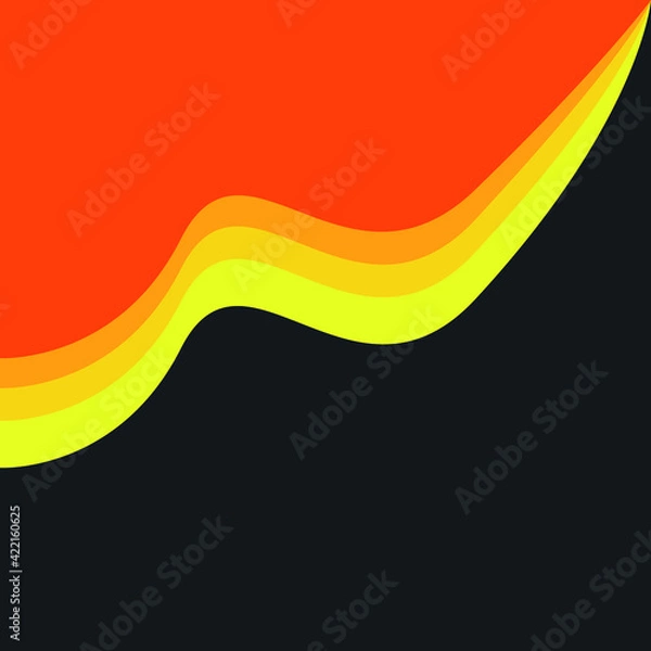 Obraz Orange black wallpaper vector design