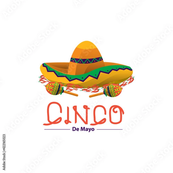 Obraz Cinco De Mayo illustration design vector on white background