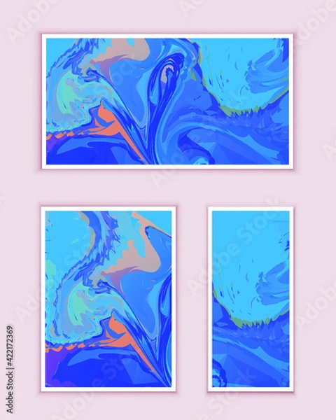 Fototapeta Abstract painting can be used as a trendy background for wallpapers, posters, cards, invitations, websites. Modern artwork. Marble effect painting