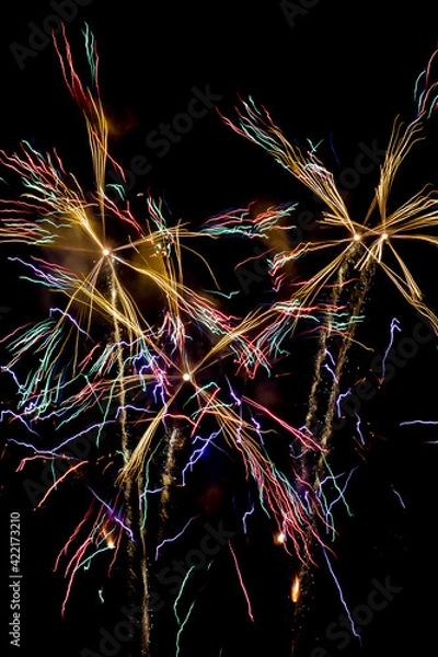 Fototapeta fireworks in valencia at night