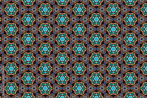 Fototapeta Colorful geometric abstract pattern for textile and design