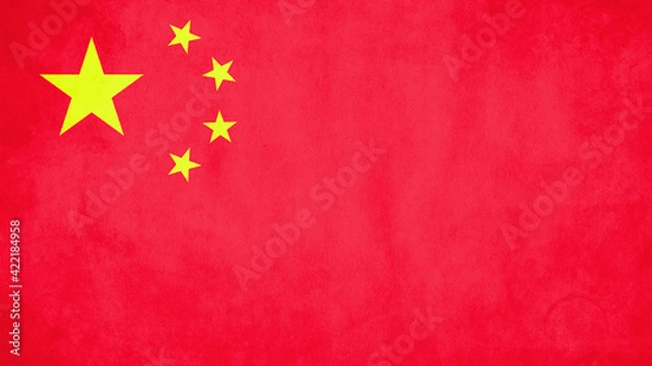 Obraz Chinese Flag Texture.