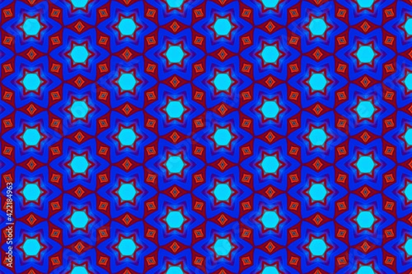 Fototapeta Colorful geometric abstract pattern for textile and design