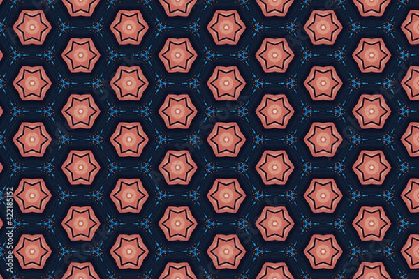 Fototapeta Colorful geometric abstract pattern for textile and design