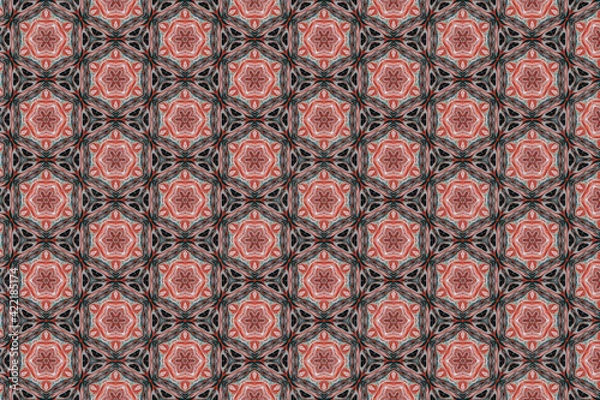 Fototapeta Colorful geometric abstract pattern for textile and design