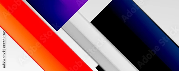 Fototapeta Color abstract lines trendy geometric background for business or technology presentation, internet poster or web brochure cover, wallpaper