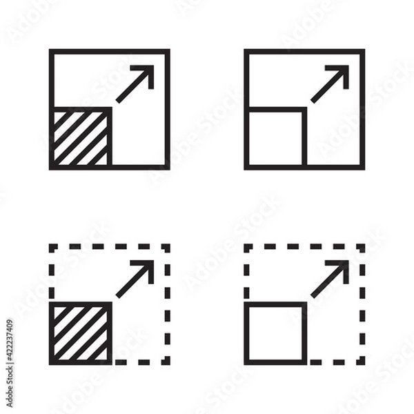 Obraz Resize vector icon