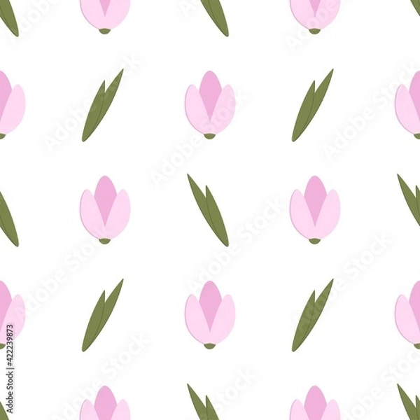 Fototapeta Delicate floral pattern. Elegant light pattern. Textile and fabric design
