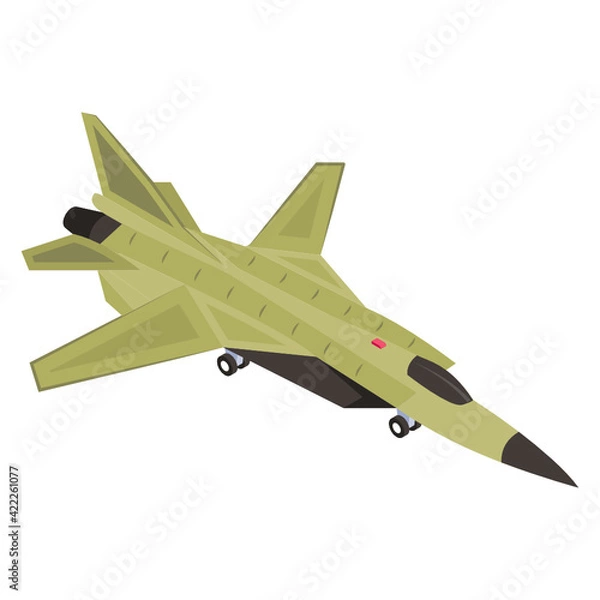 Fototapeta 
An army jet icon isometric design

