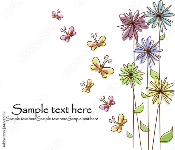 Obraz Beautiful flower card