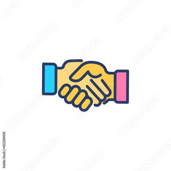 Fototapeta Cooperation icon in vector. Logotype