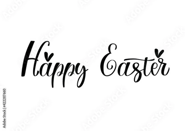 Fototapeta Happy Easter Quote vector illustration. Easter Lettering design.