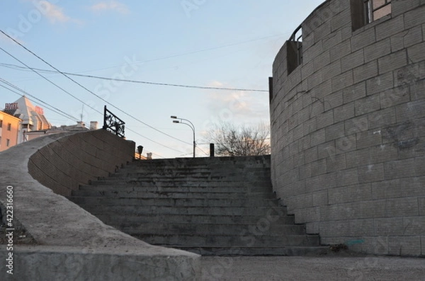 Obraz Rounded stairs from below