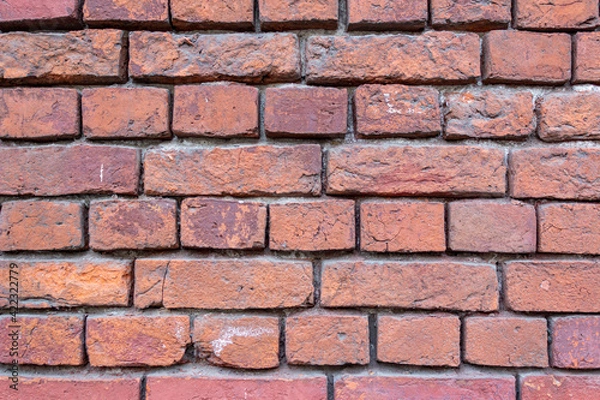 Fototapeta Abstract brick wall texture with dirty spots for the background for the design. Textured background illustration. Architectural Wallpaper