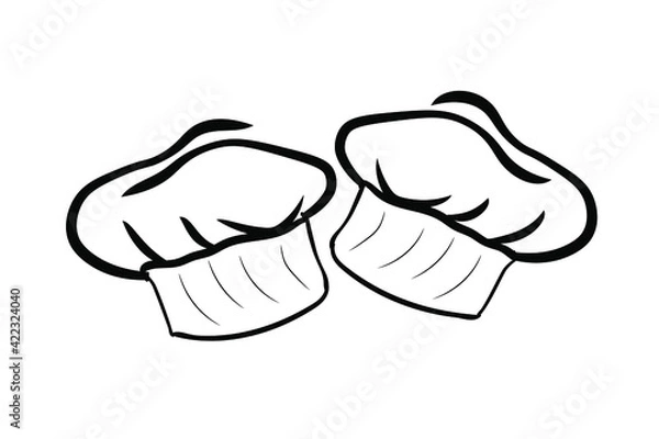 Obraz Design uniform a chef's hat icon