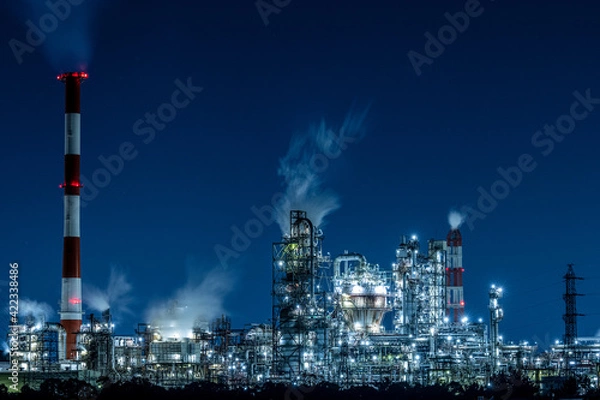 Obraz 三重県四日市市　工場夜景2