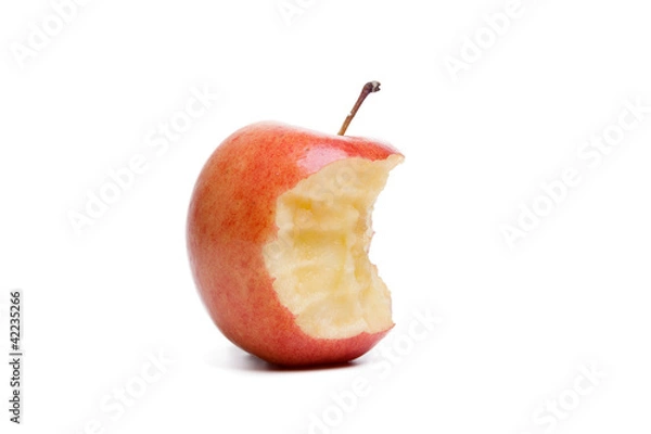 Obraz red apple core isolated on a white background
