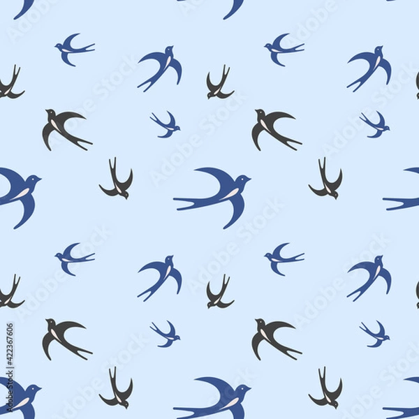 Obraz Seamless pattern of swallows