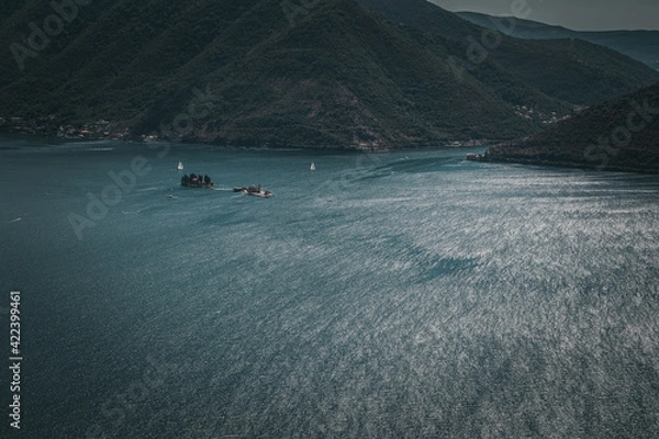 Fototapeta High point view on a Boka bay in Montenegro
