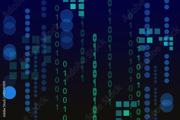 Fototapeta digital background with numbers and abstract elements. The hacker concept