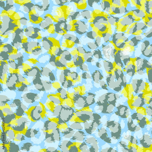 Obraz Leopard print pattern. Vector seamless background. Animal skin texture