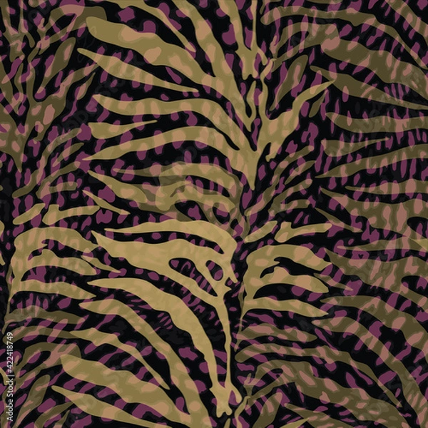 Obraz Leopard print pattern. Vector seamless background. Animal skin texture