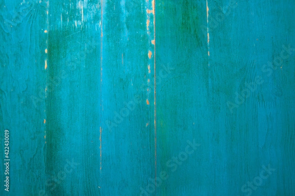 Obraz Wooden background painted with weathered green paint