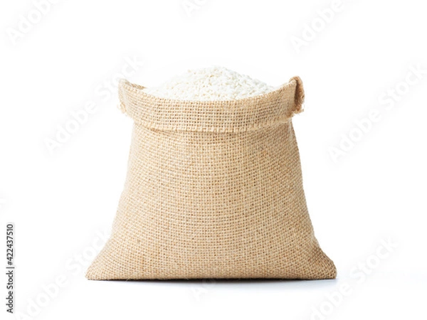 Obraz Sticky rice isolated on white background