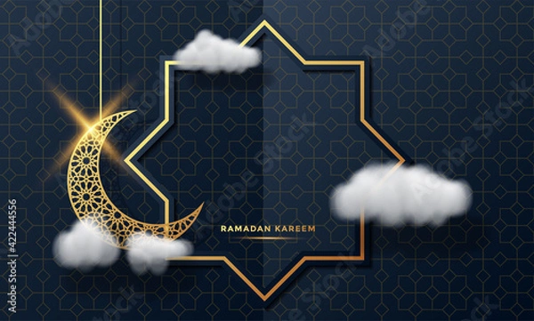 Obraz ramadan kareem arabic calligraphy background vector illustration