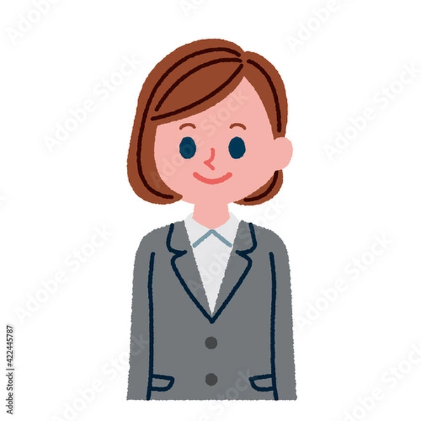 Fototapeta スーツを着た女性のイラスト