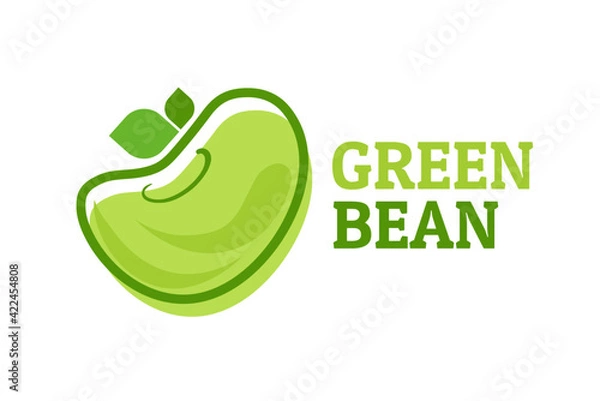 Obraz green bean seed logo concept design illustration