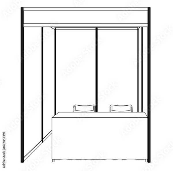 Obraz 展示会の基礎ブースのスケッチ