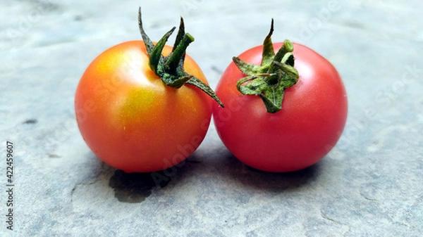 Obraz fresh red tomato isolated on stone background
