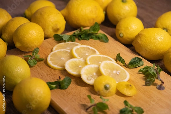 Obraz 山盛りのレモン