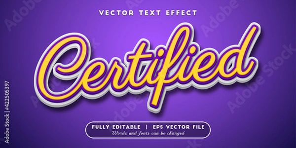 Obraz Text Effects 3D Certified, Editable Text Style
