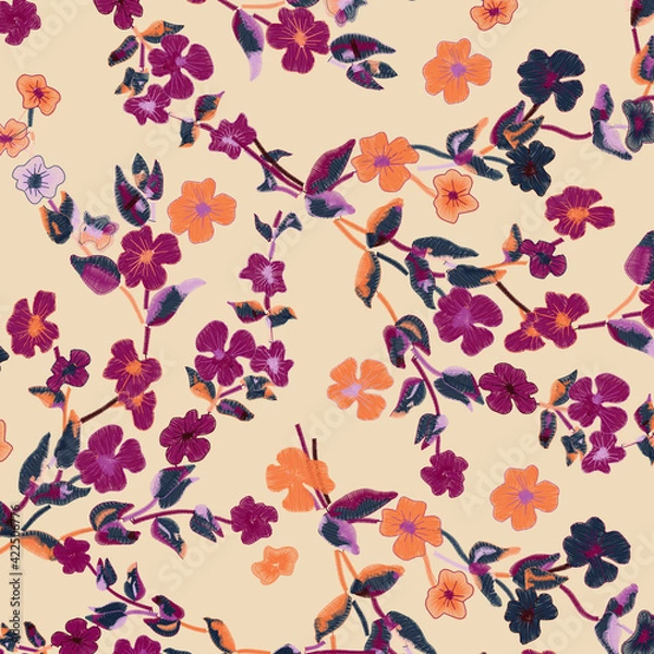 Obraz Abstract floral seamless pattern.