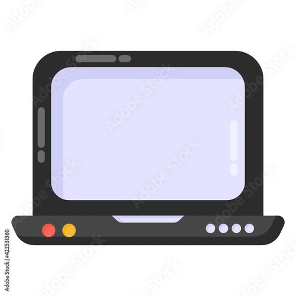 Fototapeta 
Flat editable vector design of laptop, electronic device 

