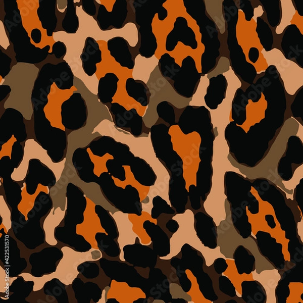 Obraz Abstract animal skin leopard seamless pattern design.