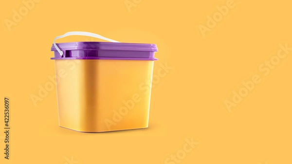 Obraz 3D Plastic Bucket Mockup Isolated