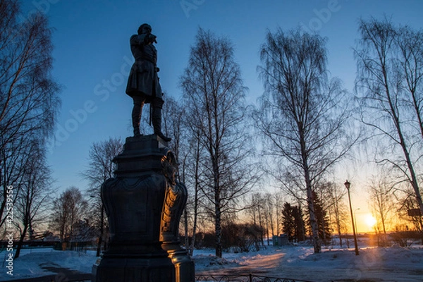 Obraz statue of liberty at sunset
