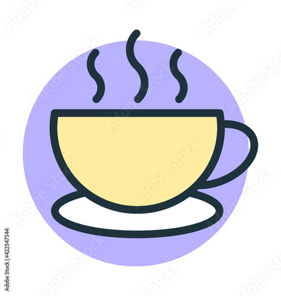 Fototapeta Hot Tea Vector Icon