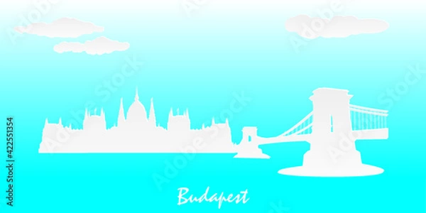 Obraz budapest city skyline vector illistration